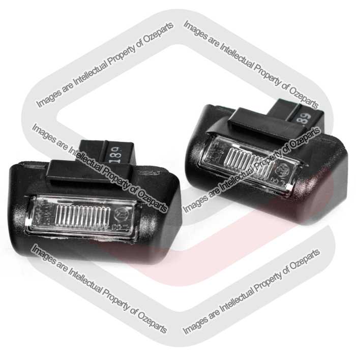 TYC Fits Ford Transit VM 2006~2013 Van / Bus | Number Plate Lights License Plate Lamps (With Globe) Assembly | Pair of LH Left Hand + RH Right Hand