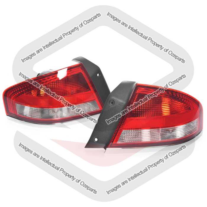 TYC Fits Ford Falcon Fairmont XR6 XR6 FPV BA 2002~2005 Sedan | Taillights Tail Lights Rear Lamps | Pair of LH LHS Left Hand + RH RHS Right Hand