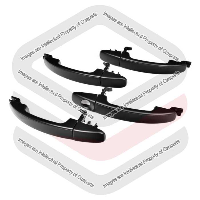 Door Handle Outer (Black)  Rear (SET 4)