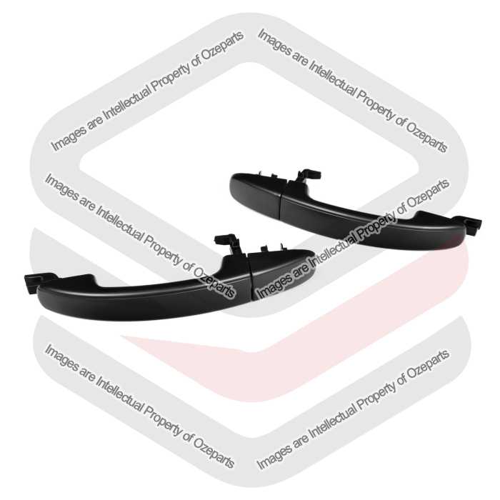 Door Handle Outer (Black)  Rear  (SET LH+RH)