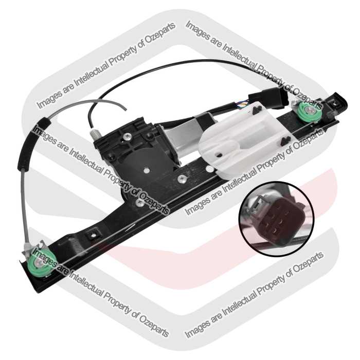 Door Window Regulator Rear (Electric With 6 Pin Motor)