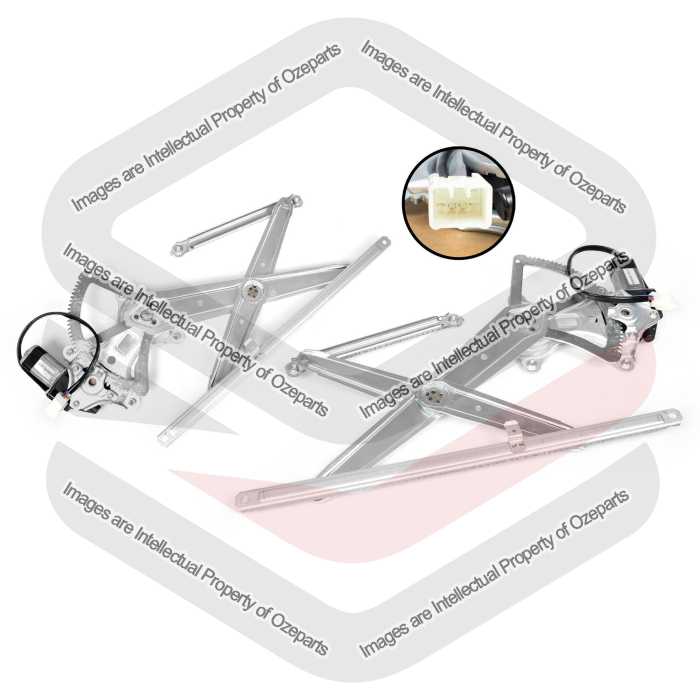 FRONT Pair LH+RH Window Regulator 2 Pin For Toyota RAV4 ACA20 00~05 5 Door