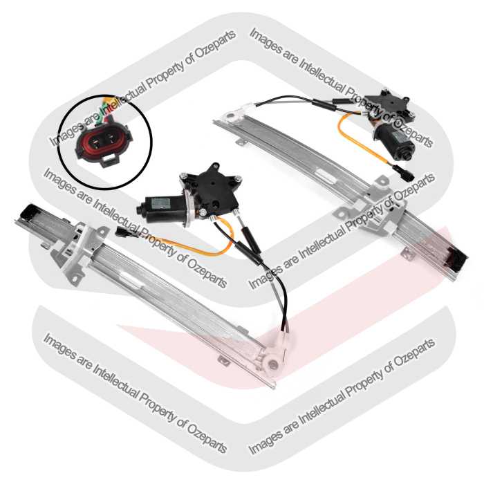 FRONT Set Pair LH+RH Electric Window Regulator For Kia Rio Sedan Hatch 2000~2005