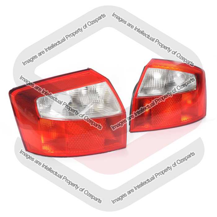 TYC Fits Audi A4 B6 4 Door Sedan 2001~2004 | Taillights Tail Lights Rear Lamps | Pair of LH LHS Left Hand (Passenger) + RH RHS Right Hand (Driver)