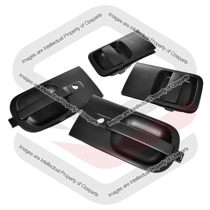 Door Handle Outer (Matte Black) FRONT & SLIDING (4 Pcs)