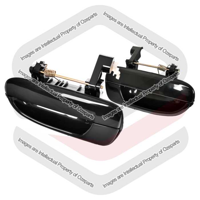 Door Handle Outer (Black)  Rear (Set LH+RH)