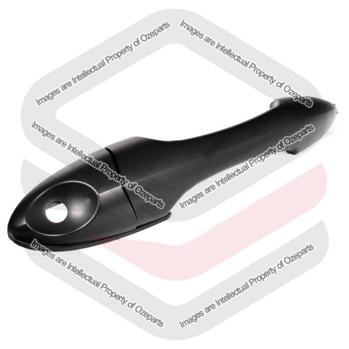 Door Handle Outer (Black)   Front  - With Key Hole