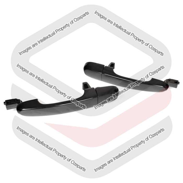 Door Handle Outer  Rear (Smooth Black) (SET LH+RH)