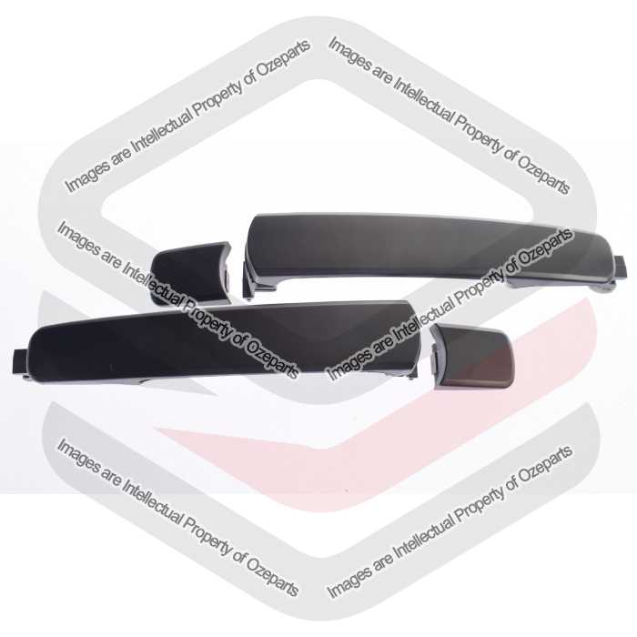 Ozeparts Fits Nissan XTrail X Trail T31 2007~2013 | REAR Outer Door Handles (Black) Non RFID | Pair of LH LHS Left Hand + RH RHS Right Hand