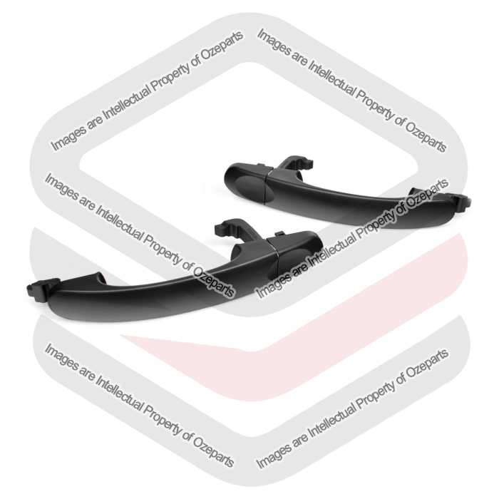 Door Handle Outer  REAR Sliding (Prime Black) (SET LH+RH)