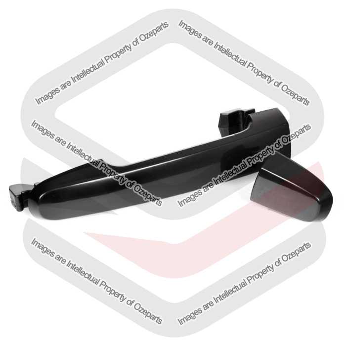 Door Handle Outer (Smooth Black)  Front  (No Key Hole)