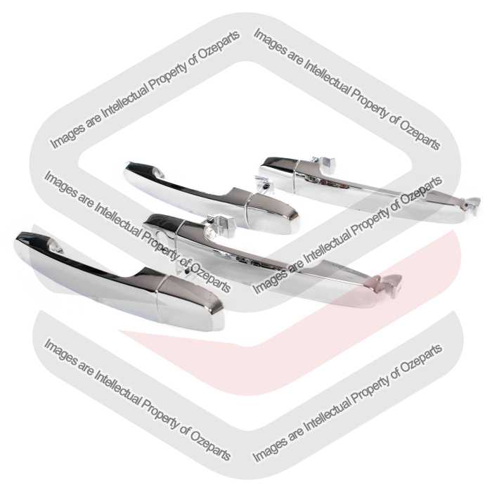 Set of 4 Pcs Outer Door Handle Type A Chrome For Toyota Kluger/Prius/RAV4/Camry/