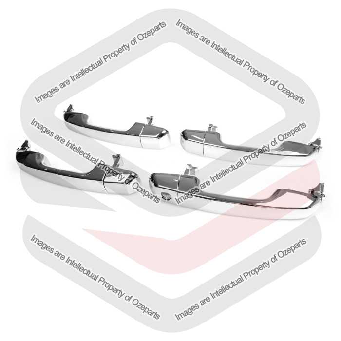 Set of 4 Pcs Outer Door Handle Chrome For Toyota Prado J150 Series 2009~On