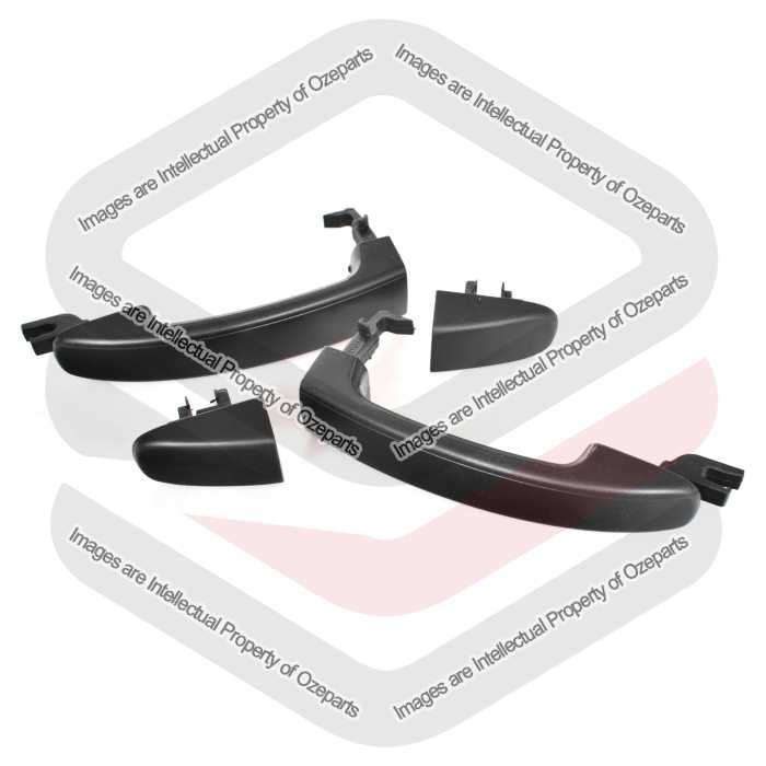 Door Handle Outer   Rear (Texture Black) (SET LH+RH)