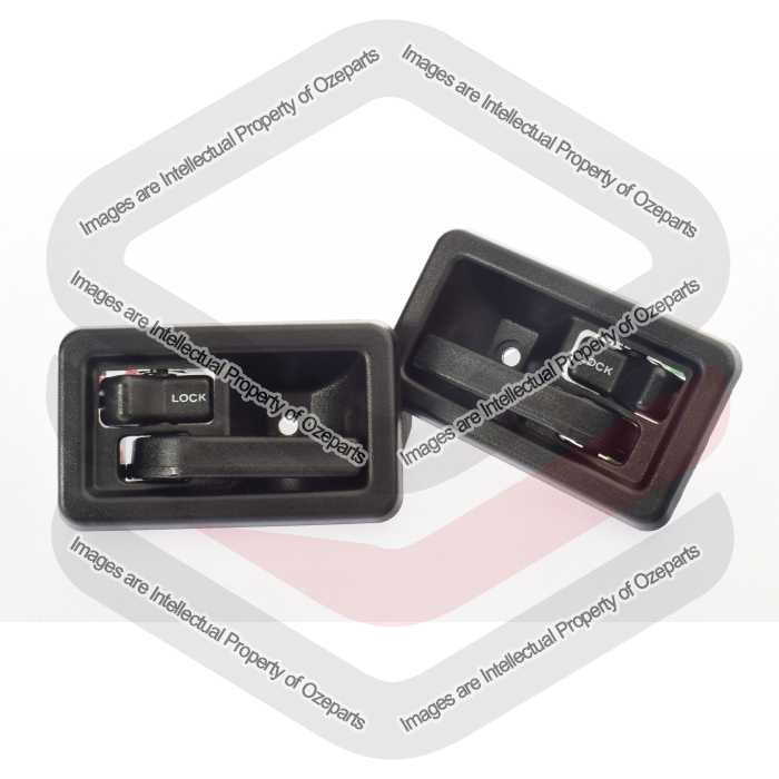 Set Pair LH+RH Inner Door Handle Texture Black For Jeep Wrangler TJ 1996~2007
