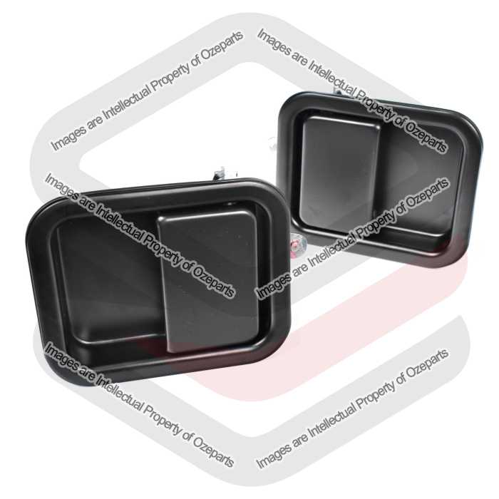 Set Pair LH+RH OUTER Door Handle Matte Black For Jeep Wrangler TJ 1996~2007