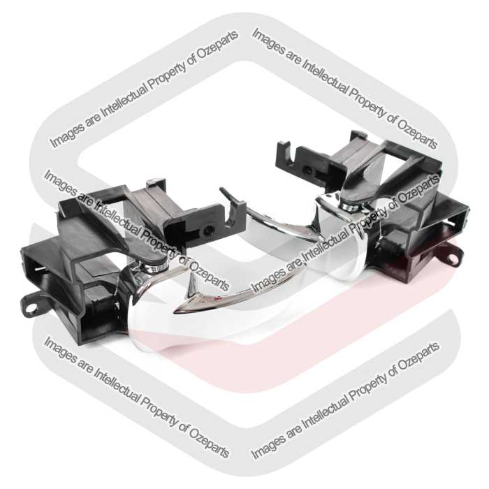 Door Handle Inner  Front = Rear (Black / Chrome) (SET LH+RH)