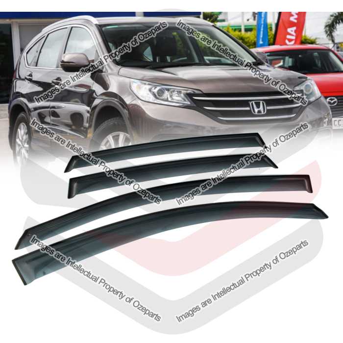 Ozeparts Fits Honda CRV CR-V RM Series 1 & 2 2012~2017 SUV | Complete Set of 4 Pcs Weathershield Weather Shields Sun Window Visor