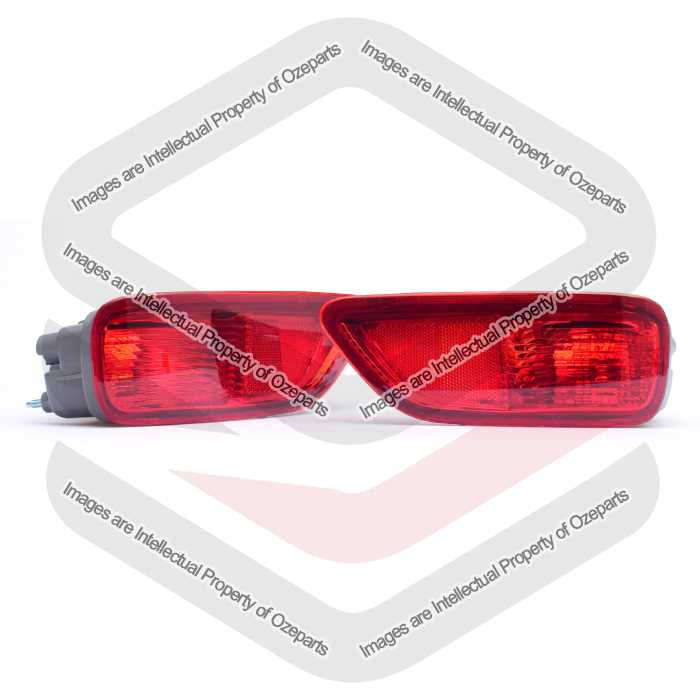 TYC Fits Nissan Patrol Wagon Y62 2012~2019 | Rear Bumper Bar Reflex Reflectors (No Light / Lamp Globe) | Pair of LH LHS Left Hand + RH RHS Right Hand