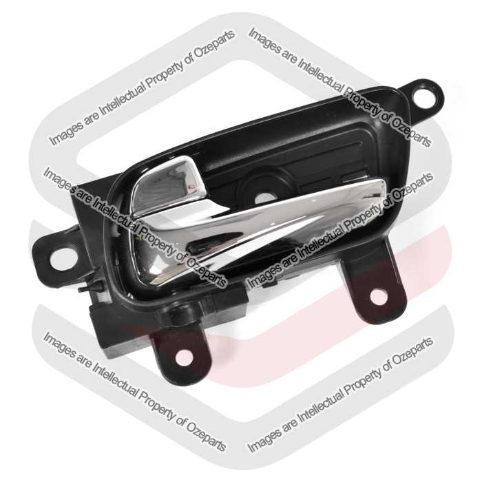 Door Handle Inner (Chrome Lever, Black Base)  Front Or Rear