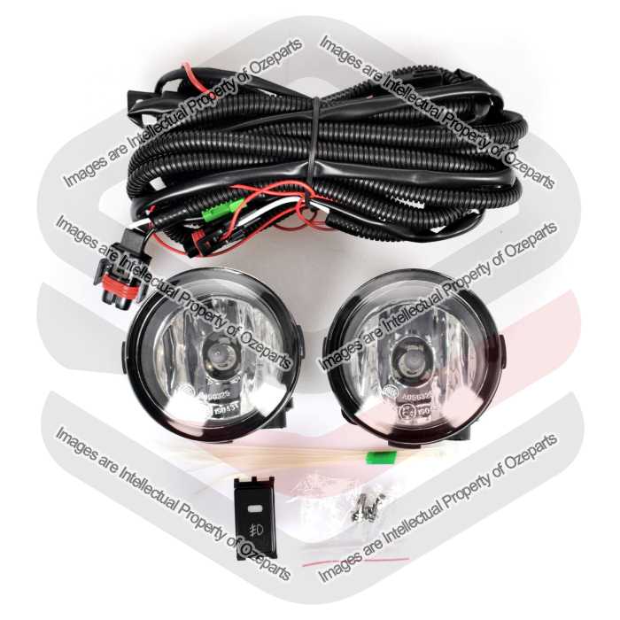 Ozeparts Fits Nissan X-Trail Xtrail T31 2007~2014 | Full complete Kit Foglights Fog Lights Spot Driving Lamps With Wirings & Switch | 1 SET