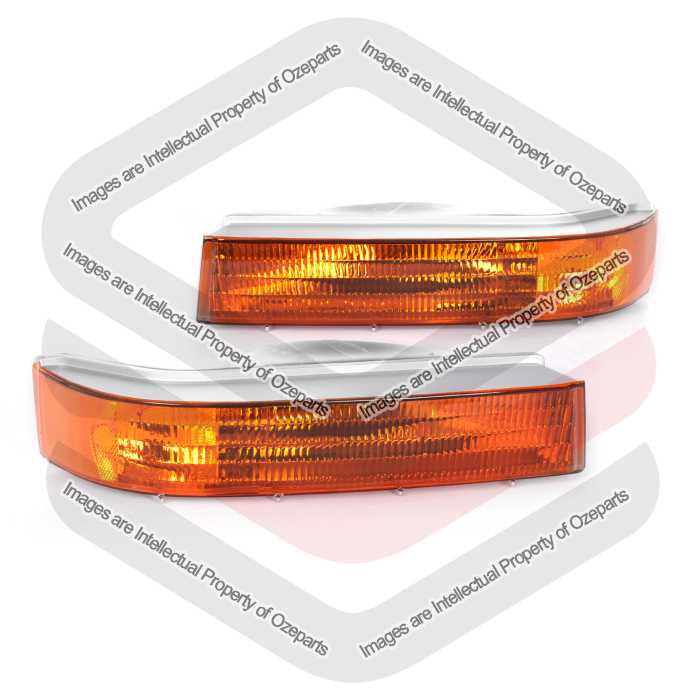 TYC Fits Ford F150 F250 F350 1993~1998 | Corner Lights Turn Indicator Signal Flasher Lamps | Pair of LH LHS Left Hand + RH RHS Right Hand