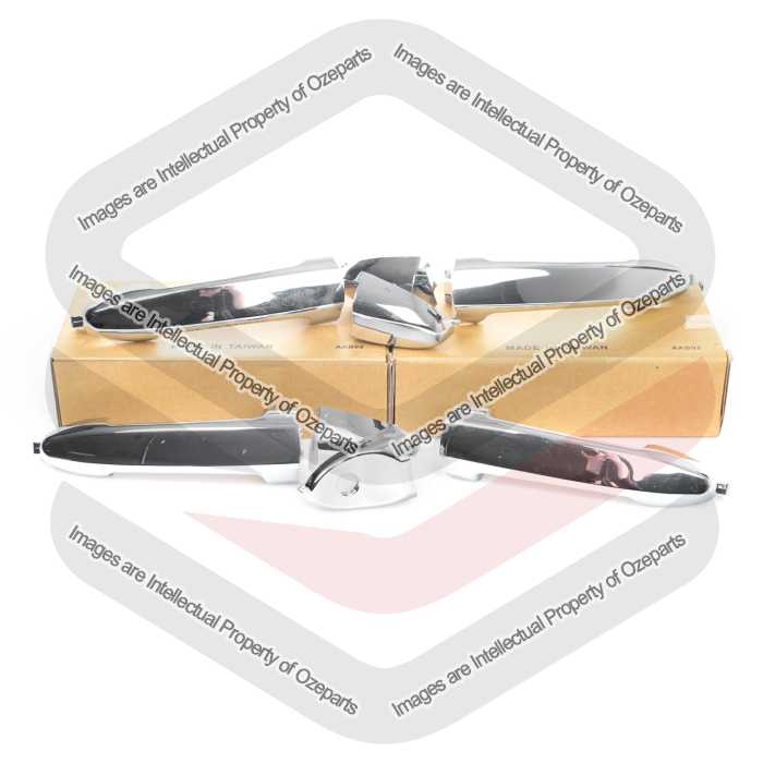 Ozeparts Fits Ford Territory 2004~2018 / Escape 2001~2006 | FRONT + REAR Outer Door Handles (Chrome) | Set 4 Pcs (Pair of LH Left + RH Right)