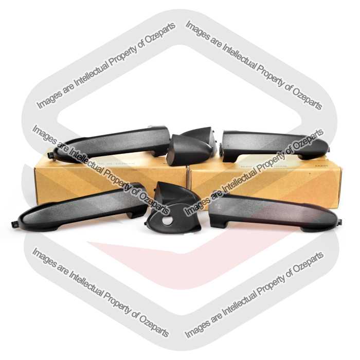 Ozeparts Fits Ford Territory 2004~2018 / Escape 2001~2006 | FRONT + REAR Outer Door Handles (Texture Black) | Set 4 Pcs (Pair of LH Left + RH Right)