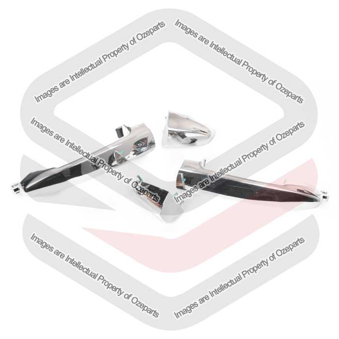 Ozeparts Fits Ford Territory 2004~2018 / Escape 2001~2006 | REAR Outer Door Handles (Chrome) | Pair of LH LHS Left Hand + RH RHS Right Hand