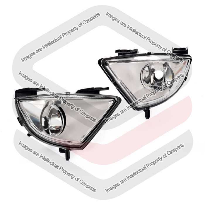 TYC Fits Ford Fiesta WP 2003~2005 | Foglights Fog Lights Spot Driving Bumper Bar Lamps | Pair of LH LHS Left Hand + RH RHS Right Hand