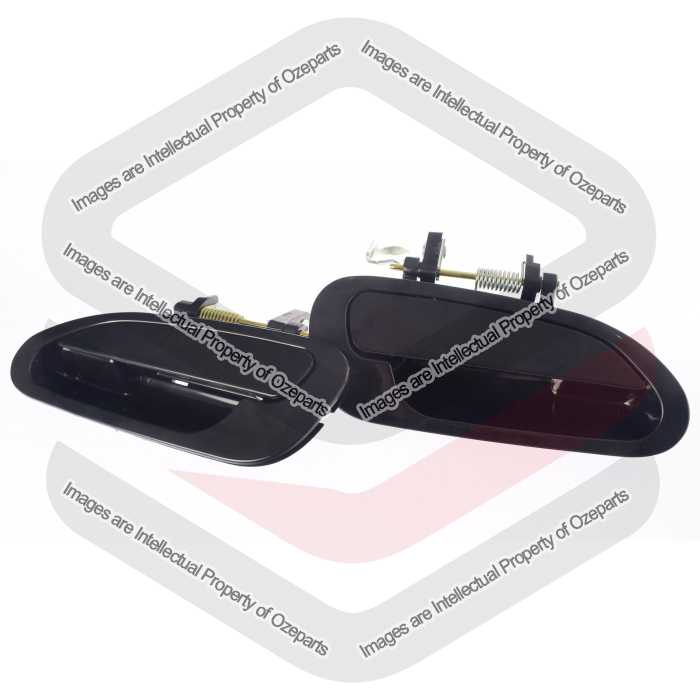 Ozeparts Fits Honda Accord CG CK 1998~2003 | REAR Outer Door Handles (Black) | Pair of LH Left Hand (Passenger Side) + RH Right Hand (Driver Side)
