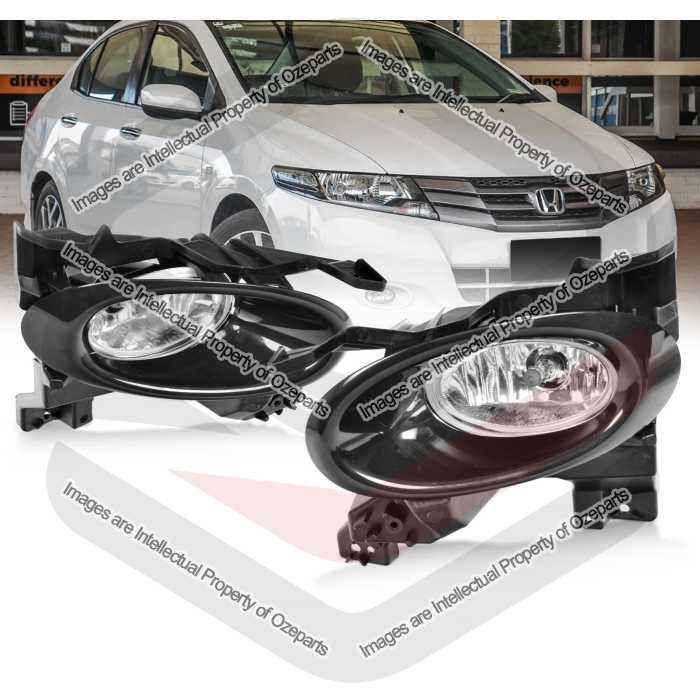 Ozeparts Fits Honda City GM 2009~2012 Sedan VTi-L | Full Complete Kit Foglights Fog Lights Spot Driving Lamps With Covers & Wirings | 1 Set