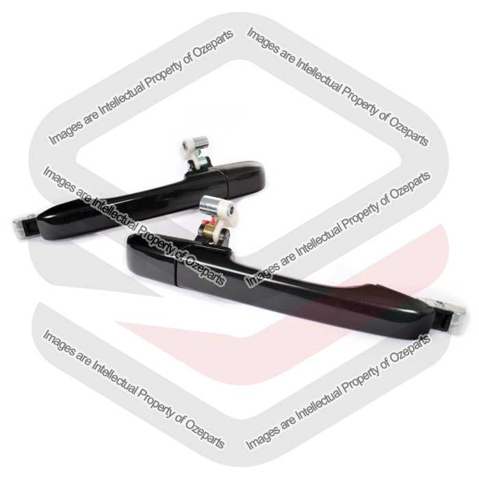 Ozeparts Fits Honda CRV CR-V RD 2002~2006 | REAR Outer Door Handles (Smooth Black) | Pair of LH LHS Left Hand + RH RHS Right Hand