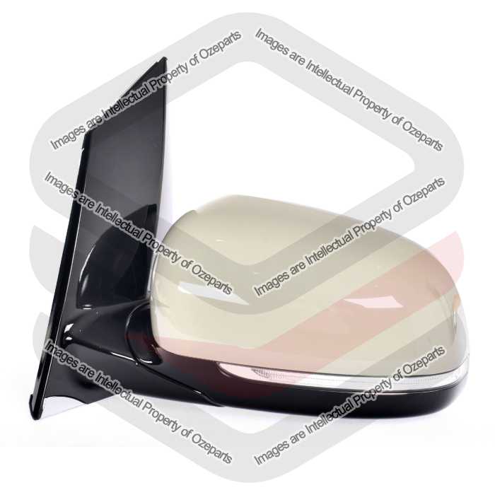 Genuine Kia Carnival VP 2014~2020 Si | Electric Power Door Mirror (8 Pins) Gloss Black Base | LH Left Hand (Passenger Side)