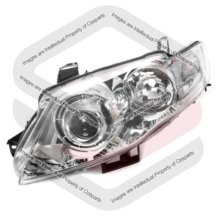 TYC Fits Ford Falcon FG Series 2 G6E Non Turbo 2011~2014 | Headlight Head Light Front Lamp (Projector Chrome) | LH LHS Left Hand (Passenger Side)