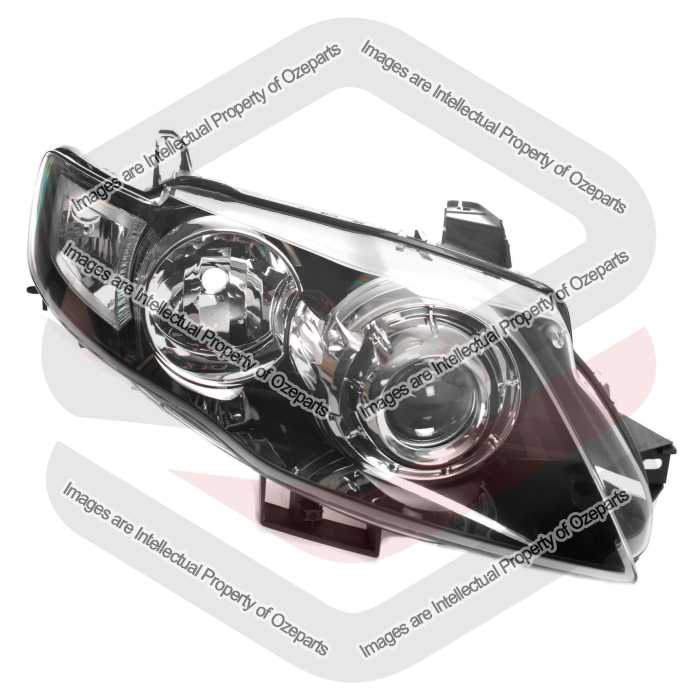 TYC Fits Ford Falcon FG Ser 2 G6E Turbo / FPV F6 GT 2011~2014 | Headlight Head Light Front Lamp (Projector Black) | RH RHS Right Hand (Driver Side)