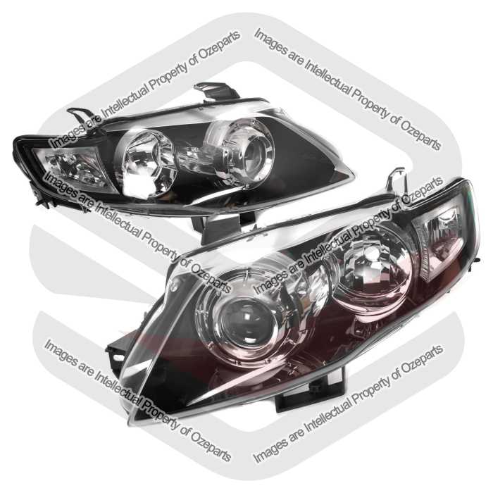 Head Light (Black) With Projector G6E Turbo (Set LH+RH)