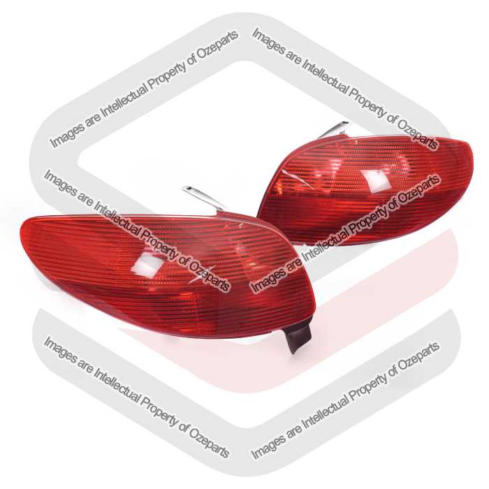 Set / Pair LH+RH Tail Light Rear Lamp For Peugeot 206 Series 1 Hatch 1999~2003