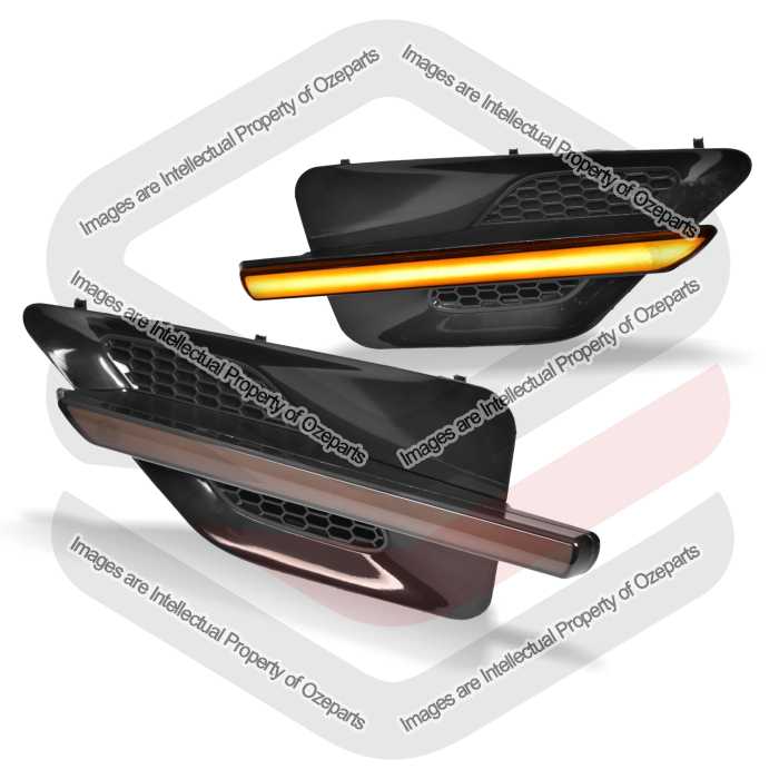 Pair LH+RH LED Sequential Guard Flute Indicator For Holden Commodore VZ SS SSZ