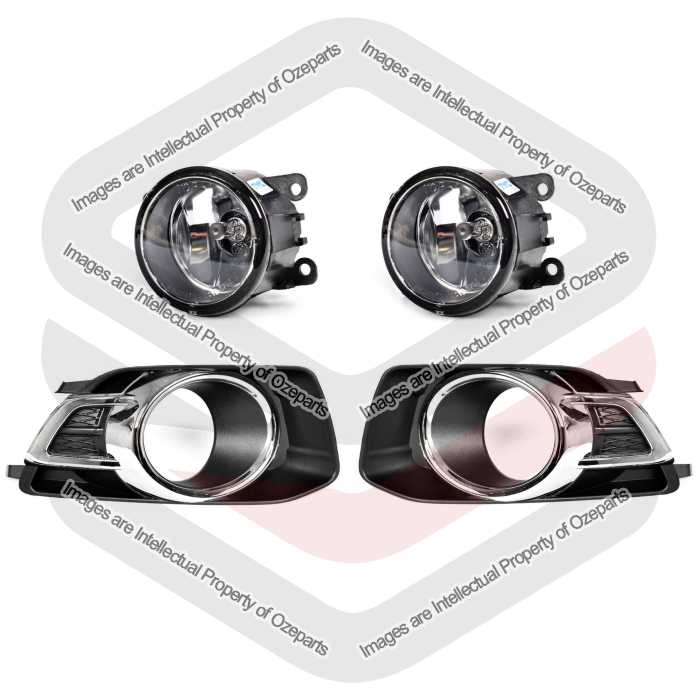 Fog Lamp Cover (Chrome) + Foglight (SET 4)