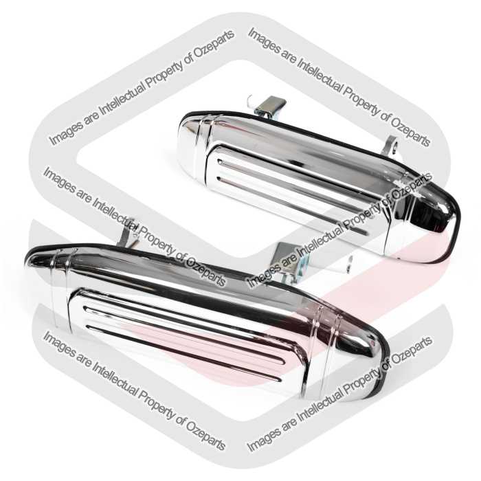 Door Handle Outer (Chrome)  Rear (Bolt Type) (SET  LH+RH)