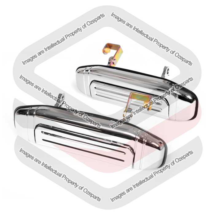 Door Handle Outer (Chrome)  Rear (Clip Type) (SET  LH+RH)