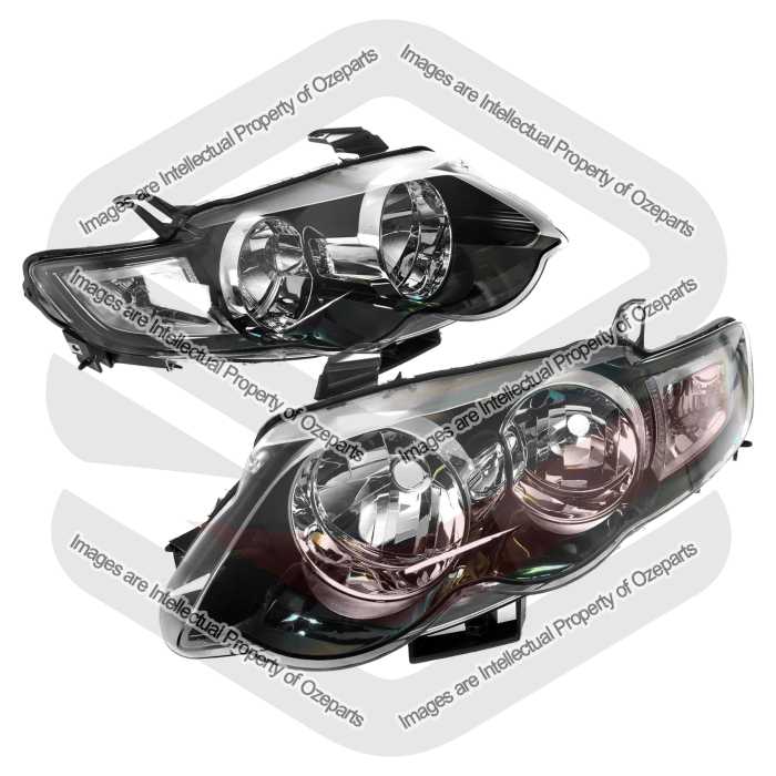 TYC Fits Ford Falcon FG Series 1 2008~2011 XR6 XR8 XR Turbo Sedan Ute | Headlights Head Lights Front Lamps | Pair of LH Left Hand + RH Right Hand