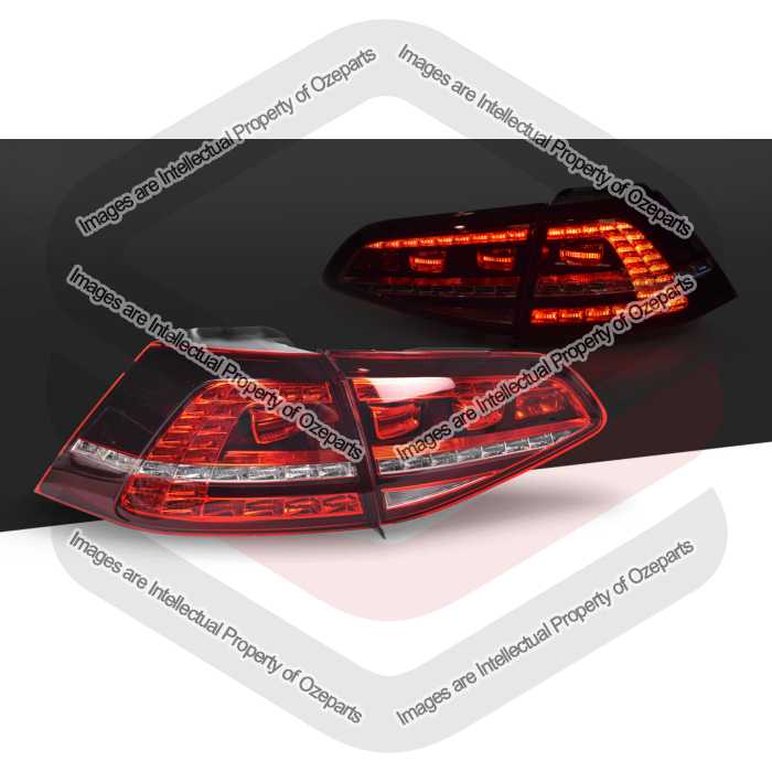 Tail Light Outer + Inner Rear Garnish (LED) - Performance (Red - R Style) (Set 4 Pcs)