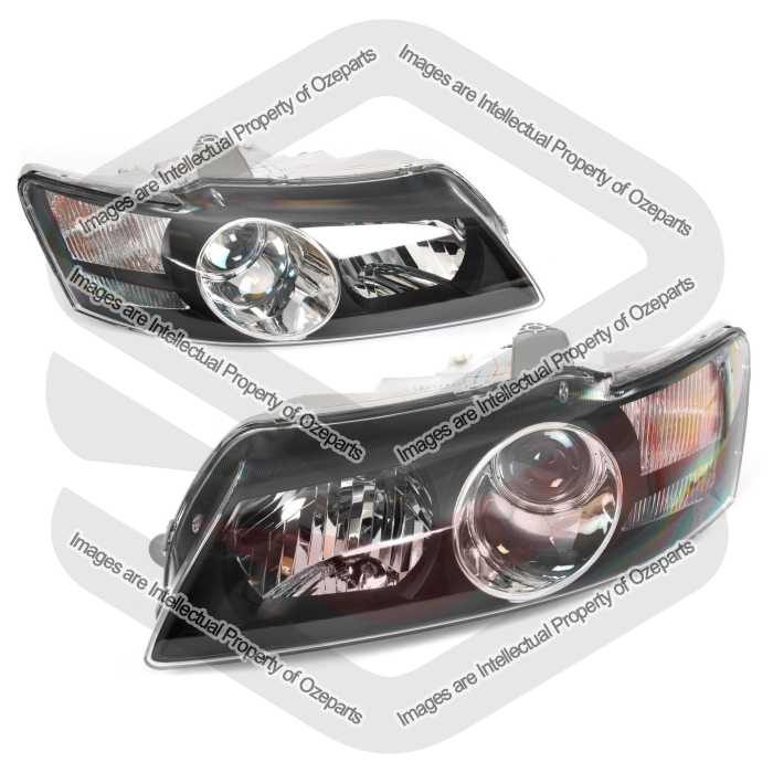 Head Light AM (Projector Black Calais International HSV) (SET LH+RH)