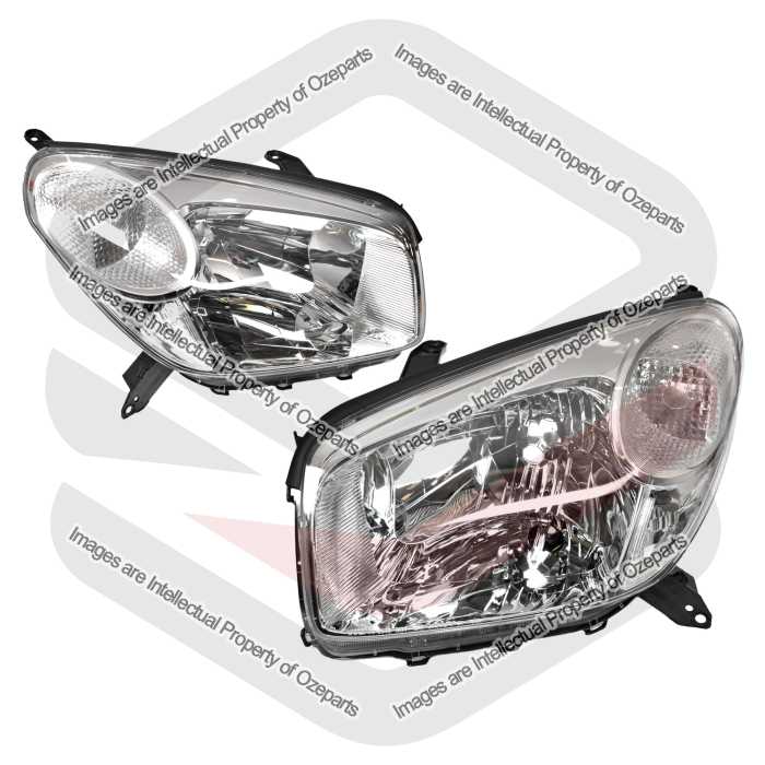 Set / Pair LH+RH Head Light Lamp For Toyota RAV4 ACA20 Series 2 2003~2005