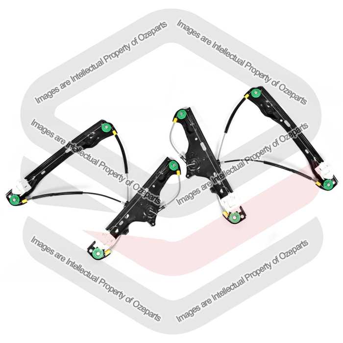 Ozeparts Fits BMW X1 E84 2010~2015 | FRONT Electric Power Door Window Regulators (Without Motor) | Pair of LH LHS Left Hand + RH RHS Right Hand