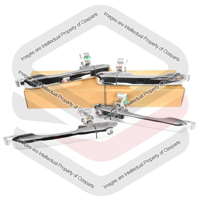 Ozeparts Fits Honda CRV CR-V RD 2002~2006 | FRONT + REAR Outer Door Handles (Chrome) | Set 4 Pcs (Pair of LH Left Hand + RH Right Hand)