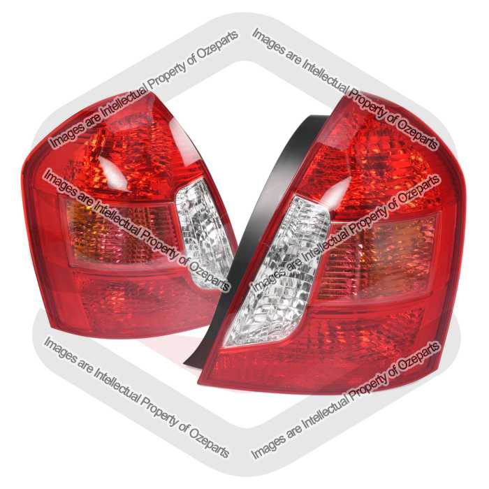 Pair LH+RH Tail Light Rear Lamp For Hyundai Accent MC Sedan 2005~2009