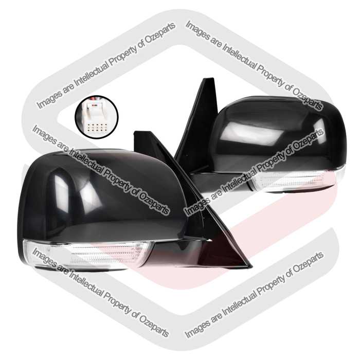 Door Mirror AM Electric (10 Pins - With Auto Fold & Puddle Light) (SET LH+RH)